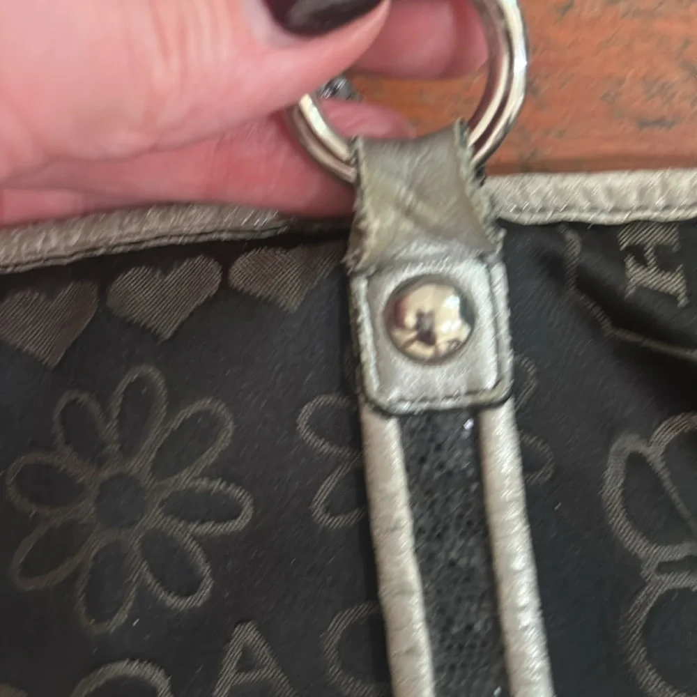 COPY - Coach Black Tote Bag with Metallic Accents - Picture 12 of 17